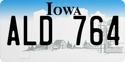 IA license plate ALD764