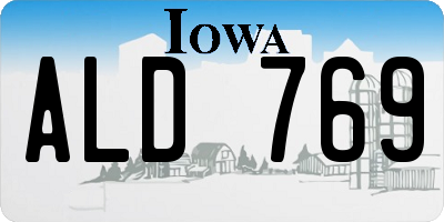 IA license plate ALD769