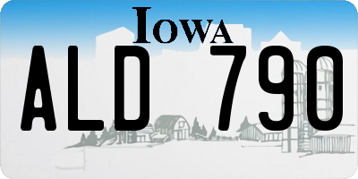 IA license plate ALD790