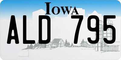 IA license plate ALD795