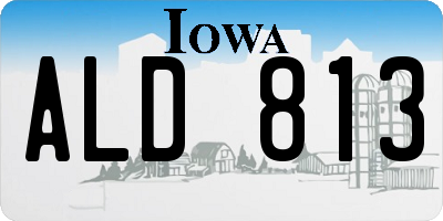 IA license plate ALD813