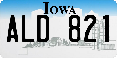 IA license plate ALD821