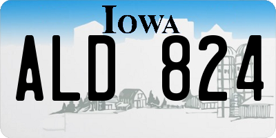 IA license plate ALD824