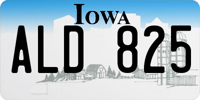 IA license plate ALD825
