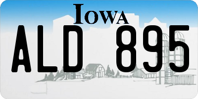 IA license plate ALD895