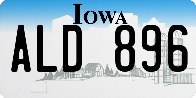 IA license plate ALD896