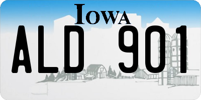 IA license plate ALD901