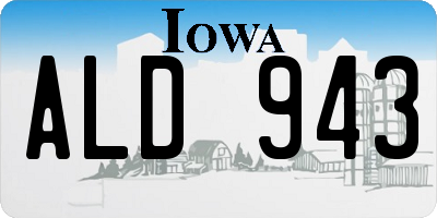 IA license plate ALD943