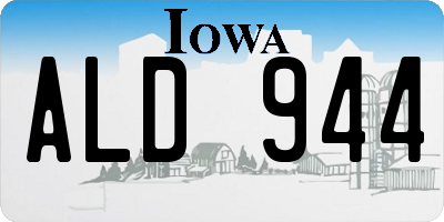 IA license plate ALD944