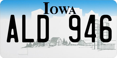 IA license plate ALD946