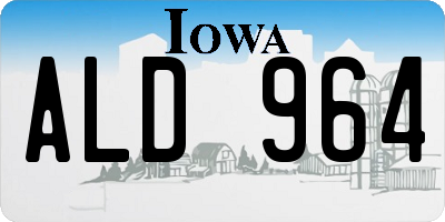 IA license plate ALD964