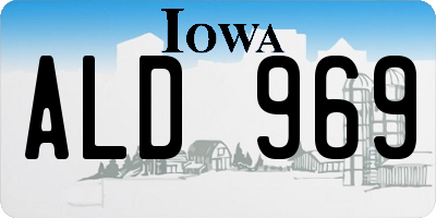 IA license plate ALD969