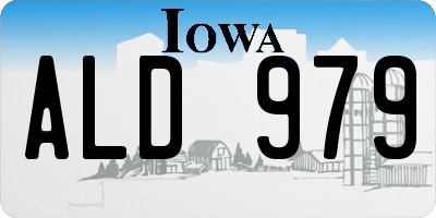 IA license plate ALD979
