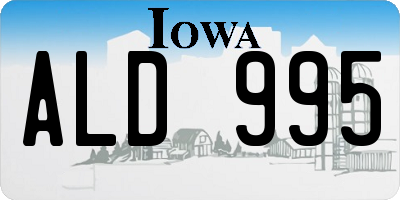 IA license plate ALD995