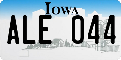 IA license plate ALE044
