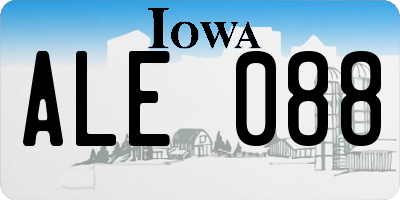 IA license plate ALE088
