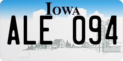 IA license plate ALE094