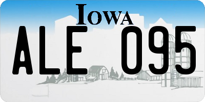 IA license plate ALE095
