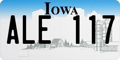 IA license plate ALE117