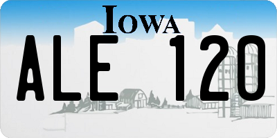 IA license plate ALE120