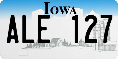 IA license plate ALE127