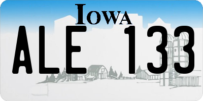 IA license plate ALE133