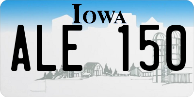 IA license plate ALE150
