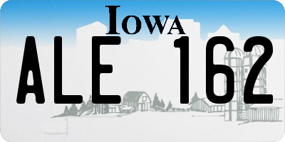 IA license plate ALE162