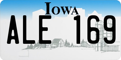 IA license plate ALE169