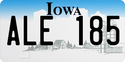 IA license plate ALE185