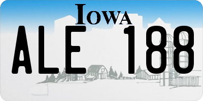 IA license plate ALE188