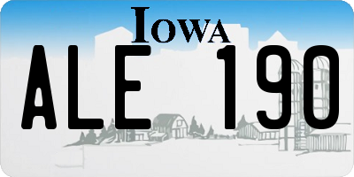IA license plate ALE190