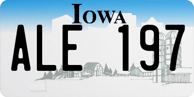 IA license plate ALE197