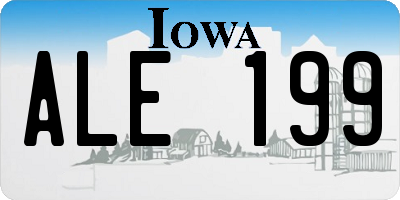 IA license plate ALE199