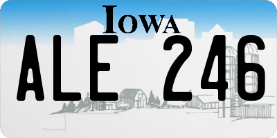 IA license plate ALE246