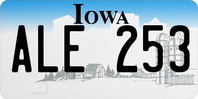IA license plate ALE253