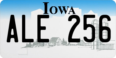 IA license plate ALE256