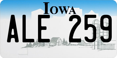 IA license plate ALE259