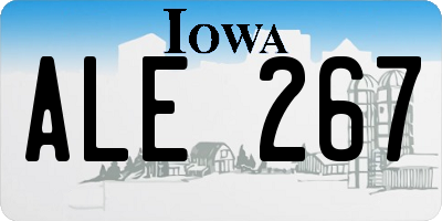 IA license plate ALE267