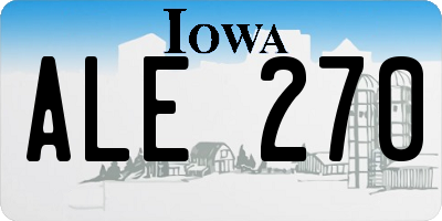IA license plate ALE270