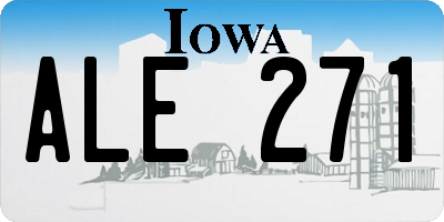 IA license plate ALE271
