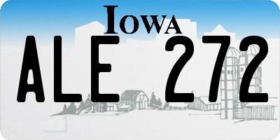 IA license plate ALE272