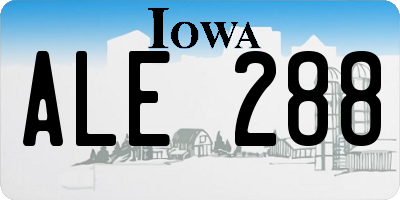 IA license plate ALE288