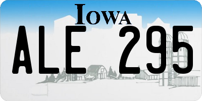 IA license plate ALE295