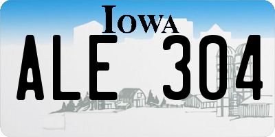 IA license plate ALE304