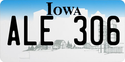 IA license plate ALE306