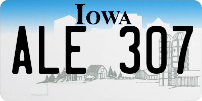 IA license plate ALE307