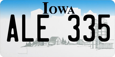 IA license plate ALE335