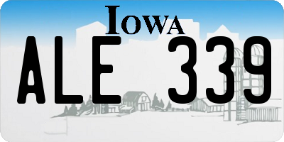 IA license plate ALE339