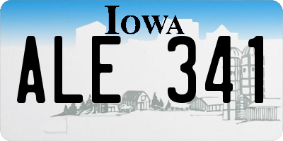 IA license plate ALE341
